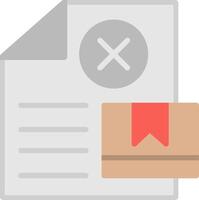 A paper document with a red cross on it vector