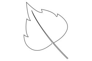Simple illustration of Leaf continuous one line art bee outline vector