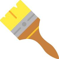 A paint brush with a yellow handle vector