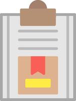 A clipboard with a red ribbon on it vector