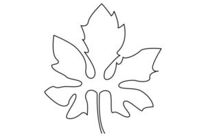 Simple art illustration of Leaf continuous one line art bee outline vector