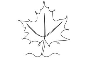 Leaf symbol single line art drawing minimalism design outline art illustration vector