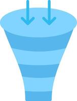 A funnel with arrows pointing up vector