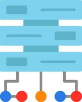 A blue and white computer with multiple colored wires vector