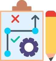 A clipboard with a pencil and a check mark next to it vector