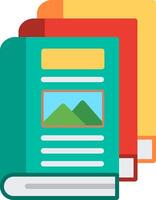 A book with a mountain in the background vector