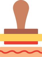 A stamp with a hamburger on it vector