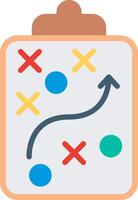 A clipboard with a game board on it vector