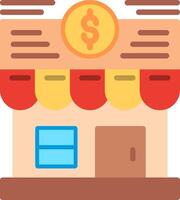 A small business with a dollar sign on the front vector