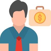 A man with a briefcase and a dollar sign vector