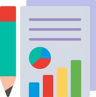 A graph paper and a pencil icon vector