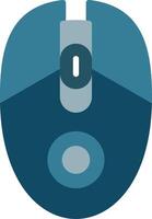 A blue computer mouse with a white button vector