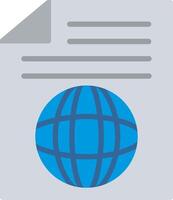 Document icon with globe vector