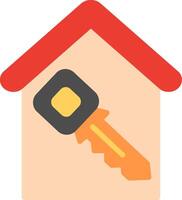 A house with a key and a house icon vector