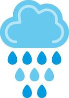 A cloud with rain drops and a cloud vector