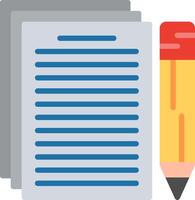Clipart of a pen and paper vector