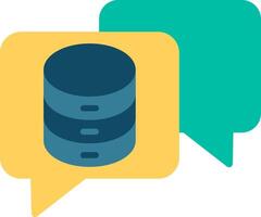 Database chat icon vector