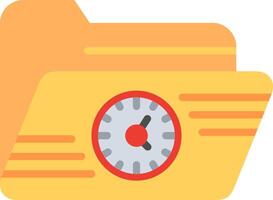 A folder with a clock on it vector