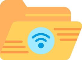 File sharing with wifi icon vector