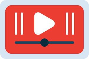 A red and white player icon vector