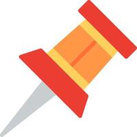 A pin with a red and orange handle vector