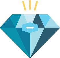 A diamond with a light shining on it vector