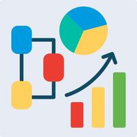 A graph and bar chart icon vector