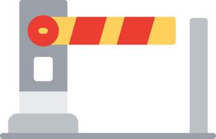A barrier with a red and yellow stripe vector