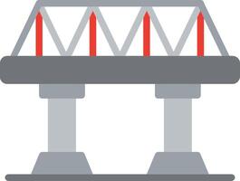 A bridge with red lines on it vector