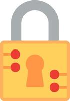 A lock with a key inside it vector