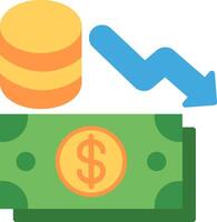 Money stack and dollar icon vector