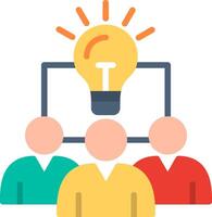 People with an idea light bulb over their heads vector