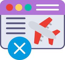 How to cancel a flight vector