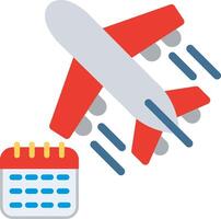 A plane flying over a calendar vector