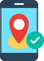 Mobile app location tracking vector
