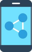 Mobile app icon with two circles vector