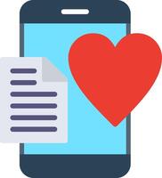 Mobile app for heart rate monitoring vector