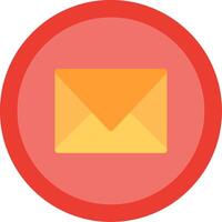 Email icon in a red circle vector