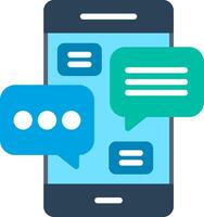 Mobile messaging app vector