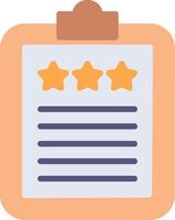 A clipboard with five stars on it vector