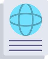 A globe icon on a paper document vector