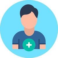 A man with a plus sign on his chest vector