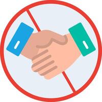 No handshake icon illustration vector