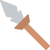 A wooden spear with a sharp point vector