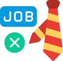 A tie, a cross and a job vector
