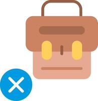 A briefcase with a cross through it vector