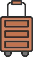 A suitcase icon on a white background vector