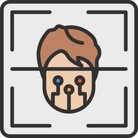 A man's face is shown in a square frame vector