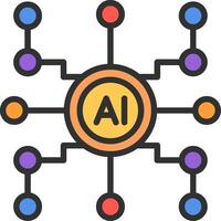 Ai technology and its impact on the future of work vector