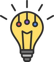 A light bulb with three dots on it vector
